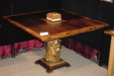 Custom Rustic Furniture - Game Table of Antique Walnut